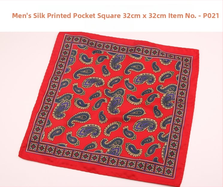 Μαντήλι τσέπης για άνδρες | Πολυεστερικό νήμα | Λουλουδάτο μοτίβο | Χαλαρό στυλ