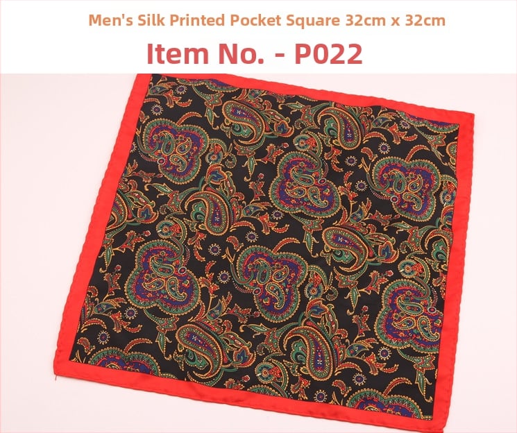 Μαντήλι τσέπης για άνδρες | Πολυεστερικό νήμα | Λουλουδάτο μοτίβο | Χαλαρό στυλ