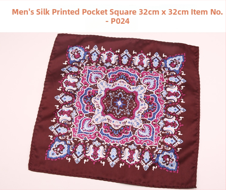 Μαντήλι τσέπης για άνδρες | Πολυεστερικό νήμα | Λουλουδάτο μοτίβο | Χαλαρό στυλ