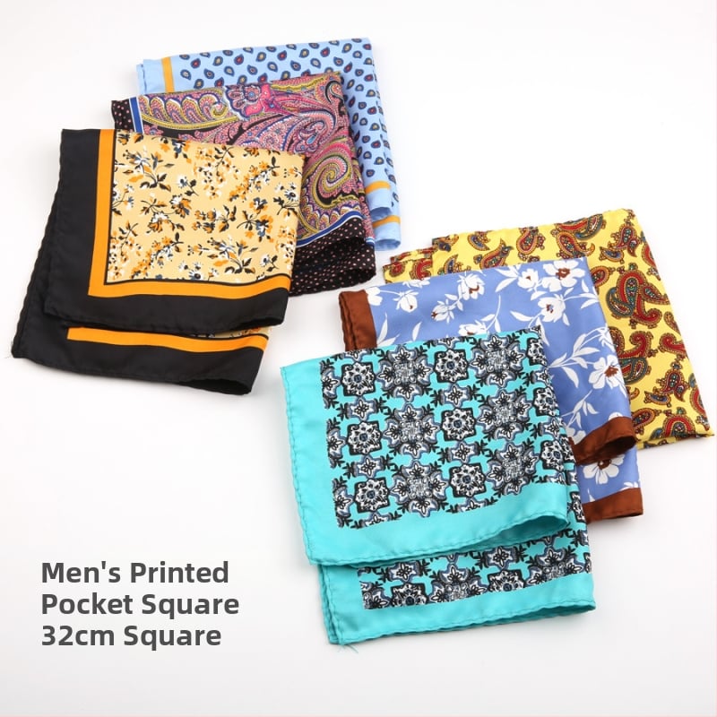 Μαντήλι τσέπης για άνδρες | Πολυεστερικό νήμα | Λουλουδάτο μοτίβο | Χαλαρό στυλ