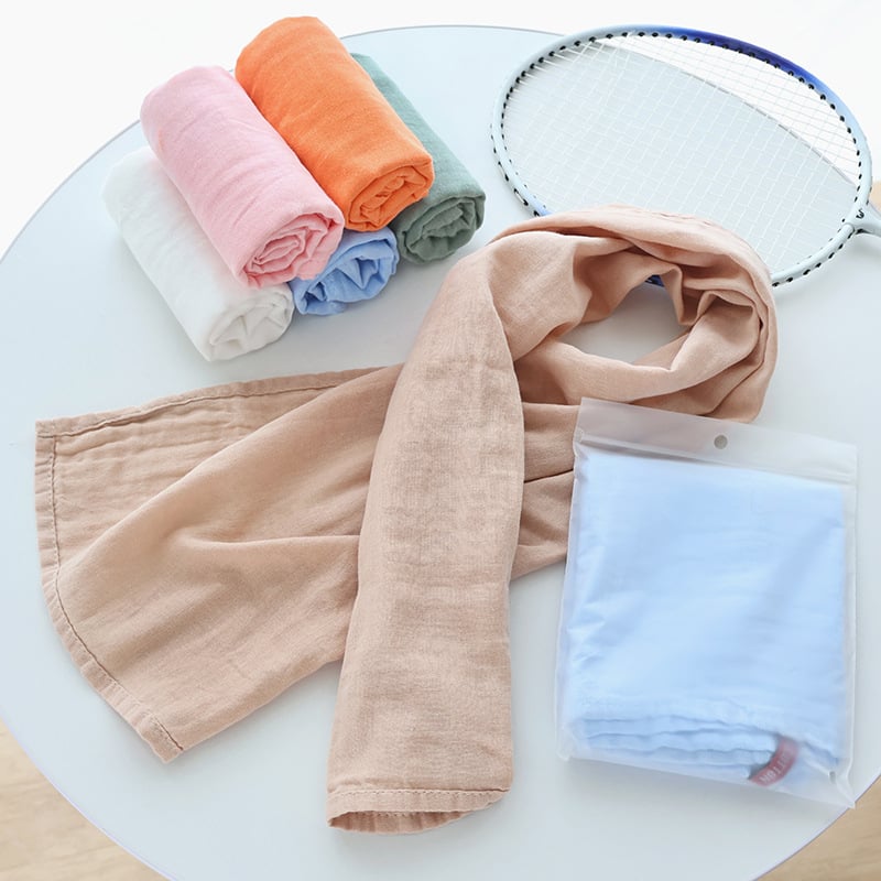 Αθλητική πετσέτα από 100% βαμβάκι, γάζα ελαφριά και απορροφητική, με ύφανση από μία κλωστή, 40s, 48 g, δυνατότητα εκτύπωσης λογότυπου