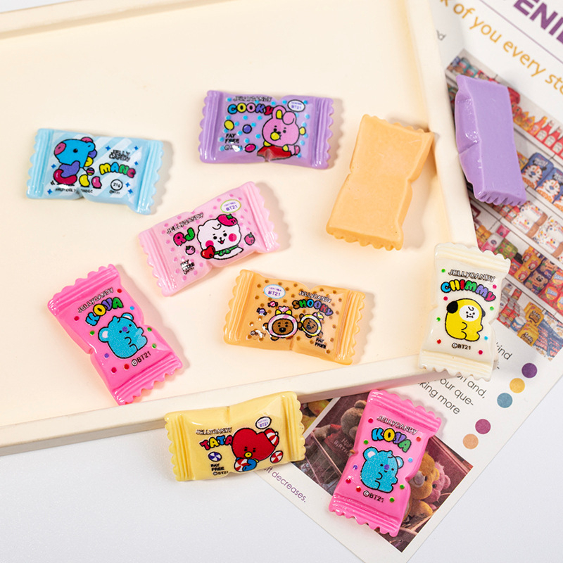 Smola DIY dodaci — cartoon uzorak; Materijal: plast/smola; Obrada: tiskanje; Stil: casual; Marka: Pretty Fox Jewelry