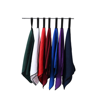 Πετσέτα γκολφ με άκρη με γάντζο - πολυεστέρας, γρήγορο στέγνωμα, υψηλή απορροφητικότητα, επιλογές κεντήματος ή εκτύπωσης