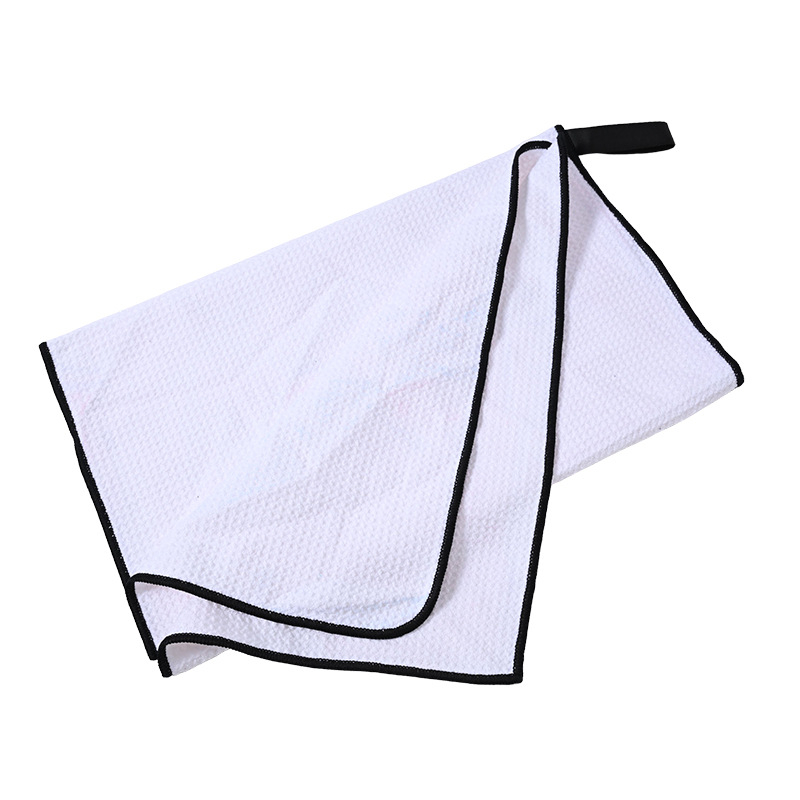 Πετσέτα γκολφ με άκρη με γάντζο - πολυεστέρας, γρήγορο στέγνωμα, υψηλή απορροφητικότητα, επιλογές κεντήματος ή εκτύπωσης