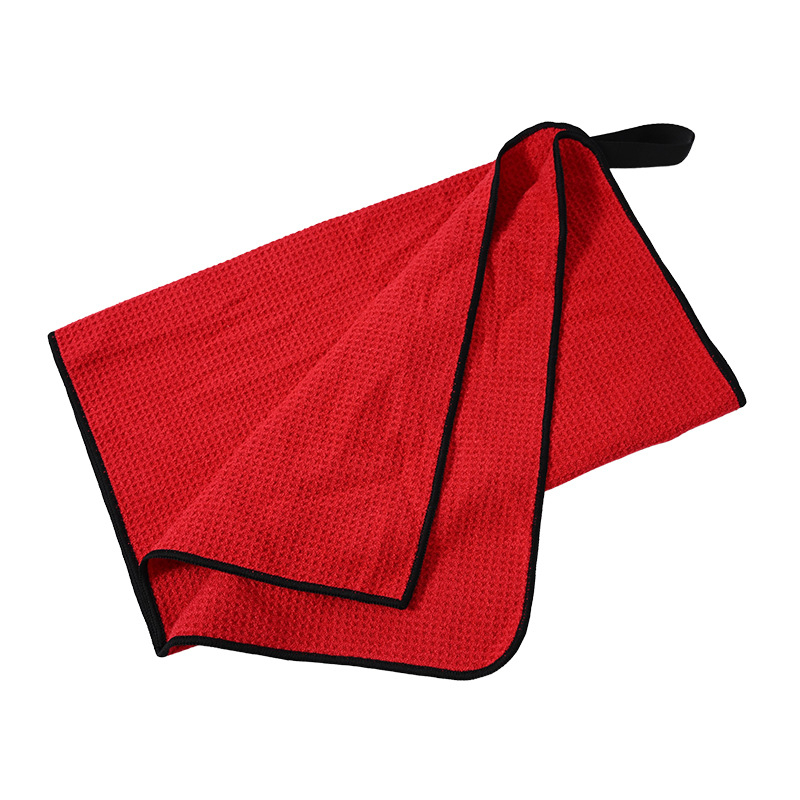 Πετσέτα γκολφ με άκρη με γάντζο - πολυεστέρας, γρήγορο στέγνωμα, υψηλή απορροφητικότητα, επιλογές κεντήματος ή εκτύπωσης