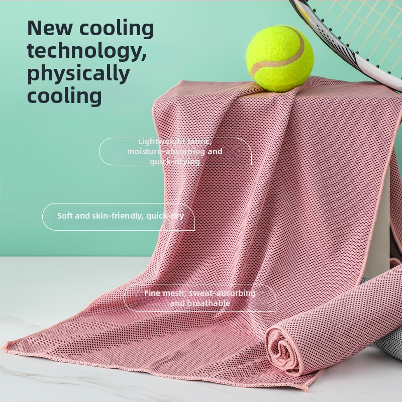 Športový uterák z polyesteru, 70 g, jednovláknová priadza, obšívanie, absorpcia potu 0–5 s