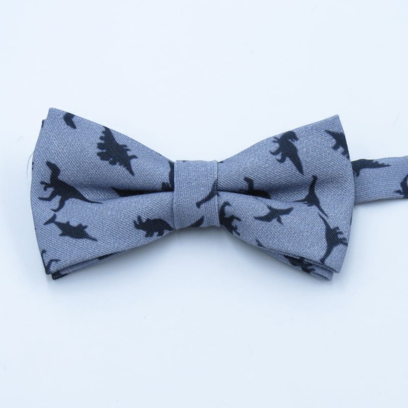 Ανδρικό σετ κορεατικού στυλ: λεπτή γραβάτα και παπιγιόν με μαντήλι τσέπης, μοτίβο δεινοσαύρου; Υλικό: πολυεστέρας νήματα; Στυλ: μοντέρνο, τύπος βέλους; Διαδικασία: εκτύπωση; Μοτίβο: καρτούν