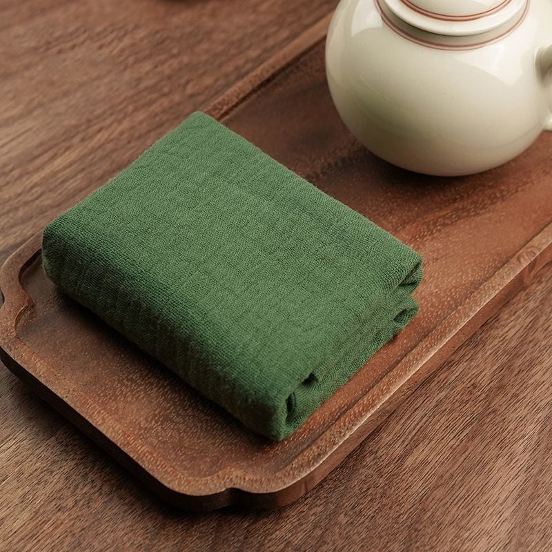 Πετσέτα τραπεζιού τσαγιού — βαμβάκι και λινό, για τελετή τσαγιού, Zen στυλ (Ξύλινο υλικό; Νέο κινεζικό στυλ; Χωρίς συσκευασία; Χωρίς λογότυπο)