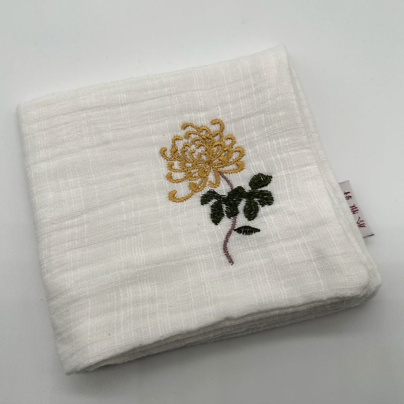 Памучна чайна кърпа с бродерия, 330 g, абсорбция 5-10 сек