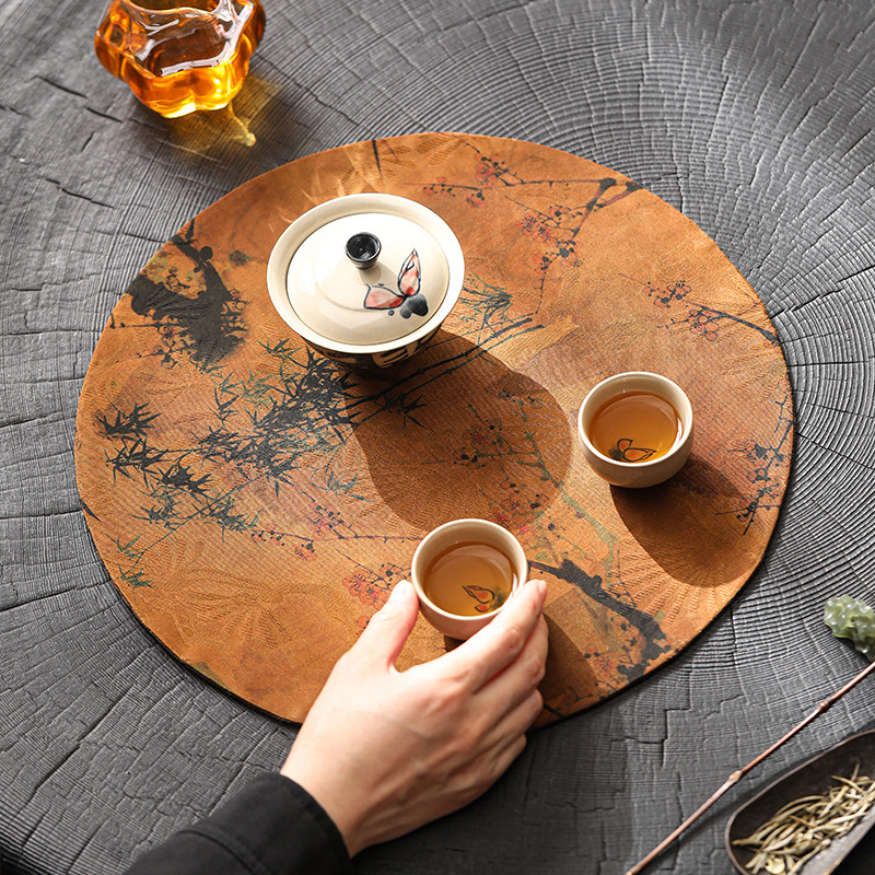 Βάση για τσάι Yunhua Hall, Xiangyun νήμα, διπλής όψης, κινέζικου στυλ, Zen θερμική μόνωση