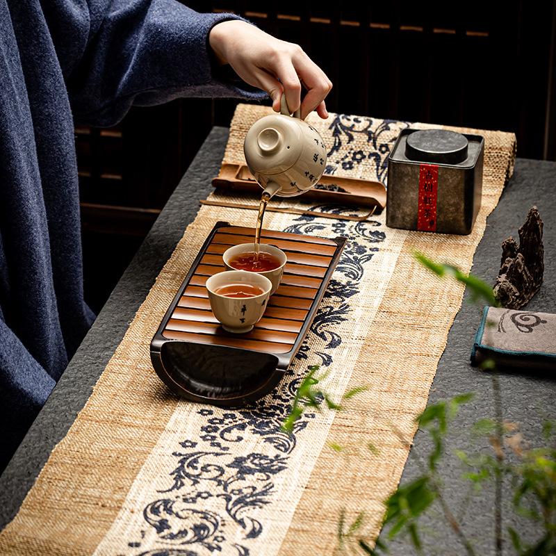 Πατάκι για τσάι – Κινέζικο ζεν στυλ, ραμί ύφασμα, μάρκα New Tea, πρώτη ποιότητα