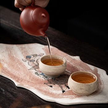 Pagetang Πατάκι τσαγιού από ύφασμα σε κινεζικό στυλ για τελετή τσαγιού, χωρίς λογότυπο, ποιότητα πρώτης κατηγορίας