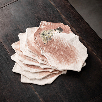 Pagetang Πατάκι τσαγιού από ύφασμα σε κινεζικό στυλ για τελετή τσαγιού, χωρίς λογότυπο, ποιότητα πρώτης κατηγορίας