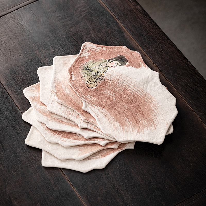 Pagetang Πατάκι τσαγιού από ύφασμα σε κινεζικό στυλ για τελετή τσαγιού, χωρίς λογότυπο, ποιότητα πρώτης κατηγορίας