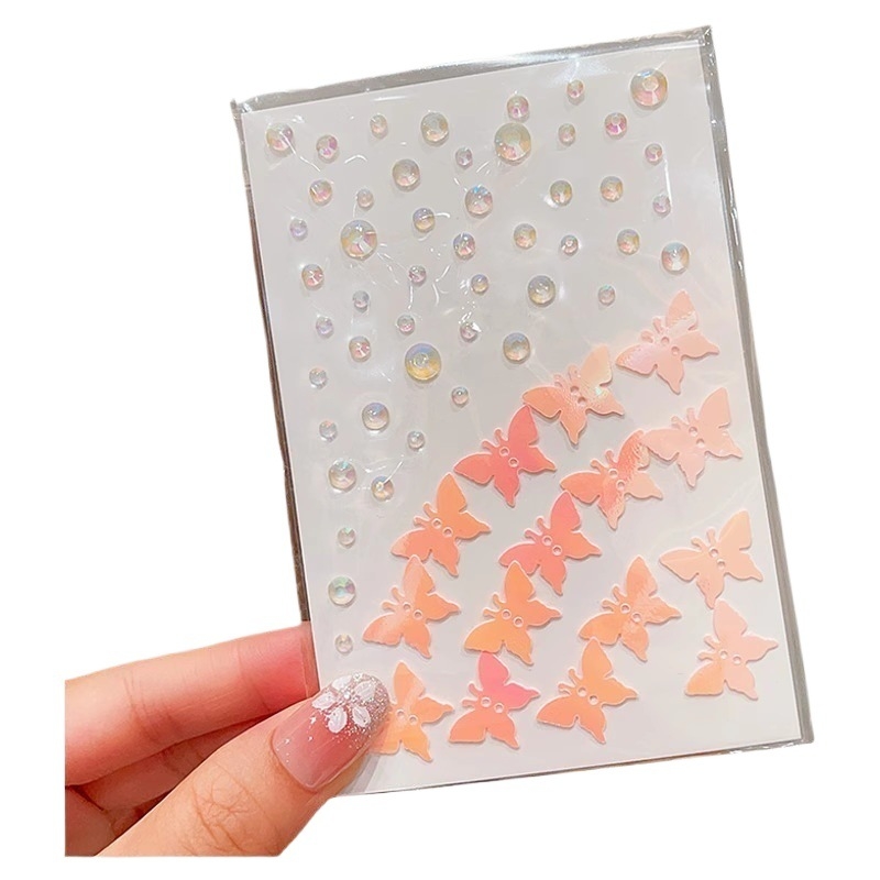 Detské nálepky na tvár s perlou, určené pre scénické líčenie a tanečné výkony