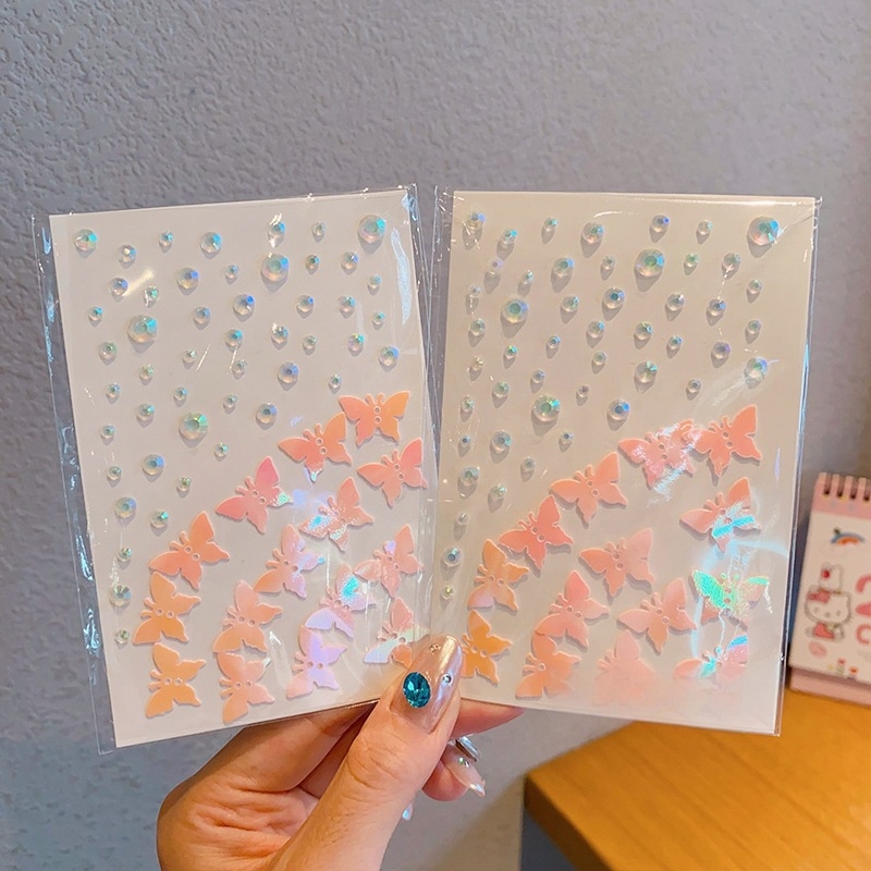 Detské nálepky na tvár s perlou, určené pre scénické líčenie a tanečné výkony