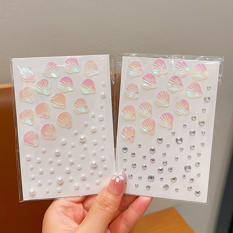 Detské nálepky na tvár s perlou, určené pre scénické líčenie a tanečné výkony