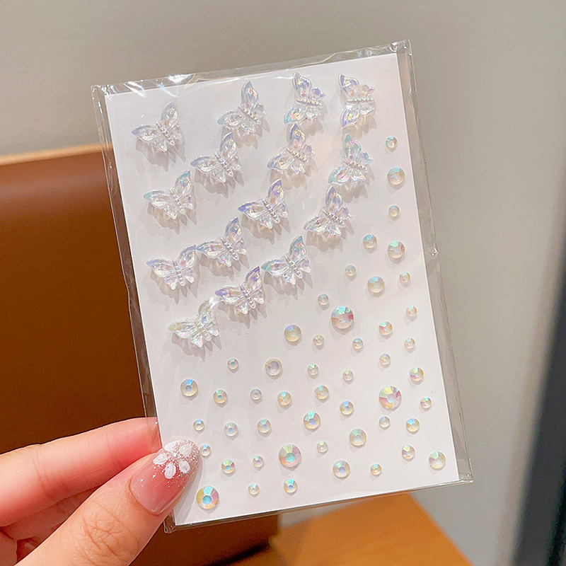 Detské nálepky na tvár s perlou, určené pre scénické líčenie a tanečné výkony