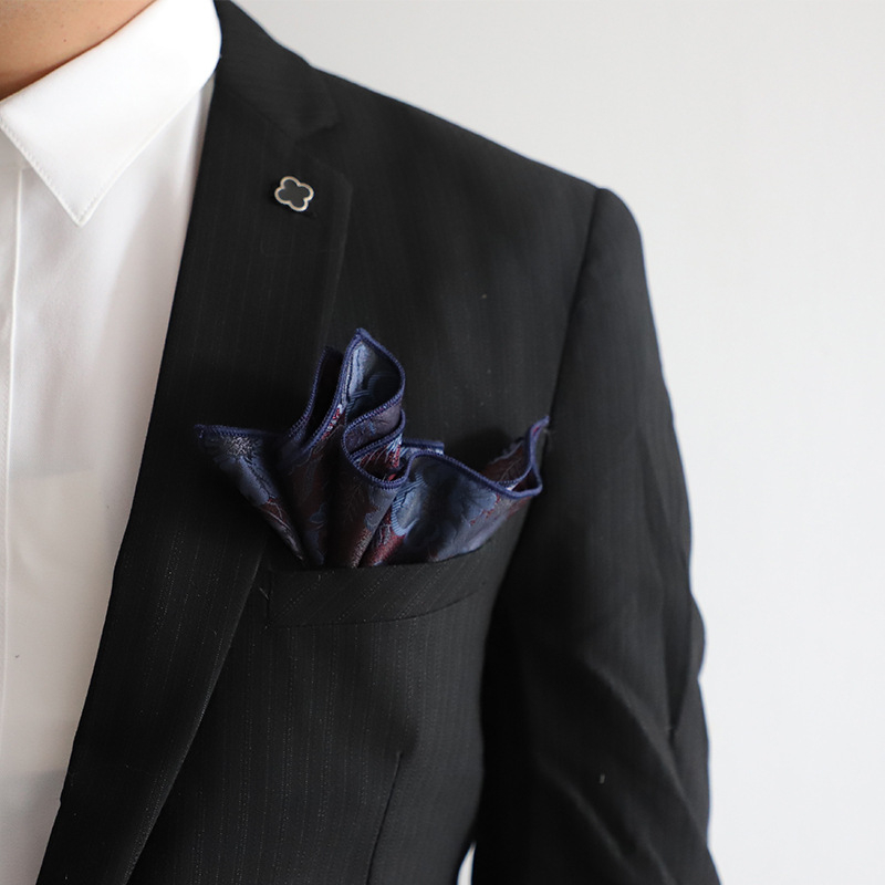 Ανδρική τσέπη-πετσέτα με ζακάρ ύφανση, ριγέ σχέδιο — ύφασμα πολυεστερικού μείγματος, βαμμένα νήματα