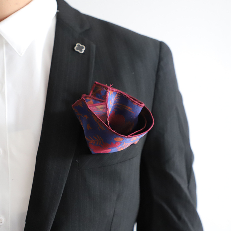 Ανδρική τσέπη-πετσέτα με ζακάρ ύφανση, ριγέ σχέδιο — ύφασμα πολυεστερικού μείγματος, βαμμένα νήματα