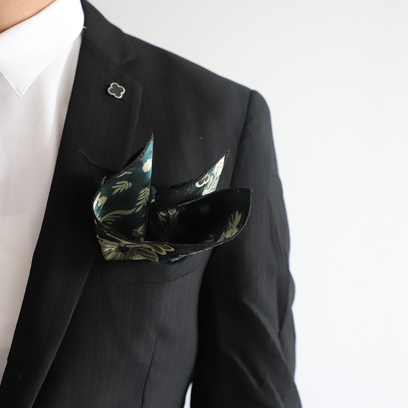 Ανδρική τσέπη-πετσέτα με ζακάρ ύφανση, ριγέ σχέδιο — ύφασμα πολυεστερικού μείγματος, βαμμένα νήματα