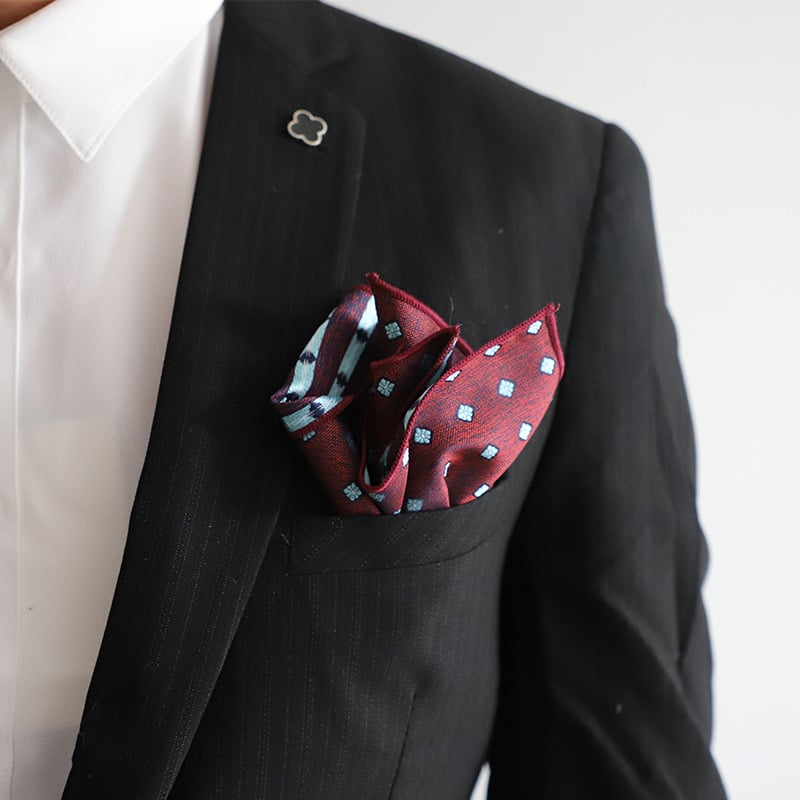 Ανδρική τσέπη-πετσέτα με ζακάρ ύφανση, ριγέ σχέδιο — ύφασμα πολυεστερικού μείγματος, βαμμένα νήματα