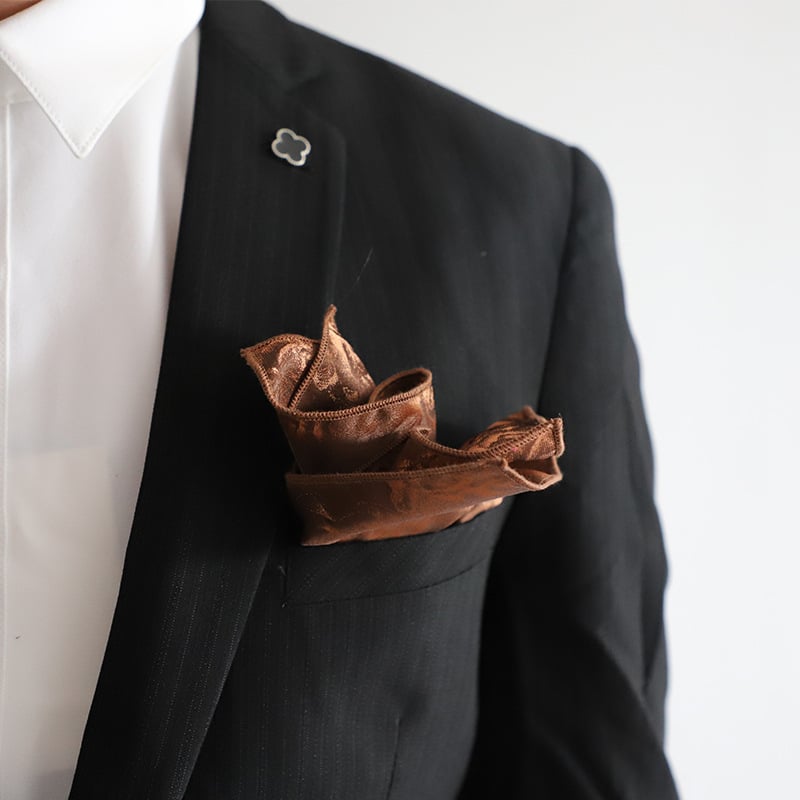 Ανδρική τσέπη-πετσέτα με ζακάρ ύφανση, ριγέ σχέδιο — ύφασμα πολυεστερικού μείγματος, βαμμένα νήματα