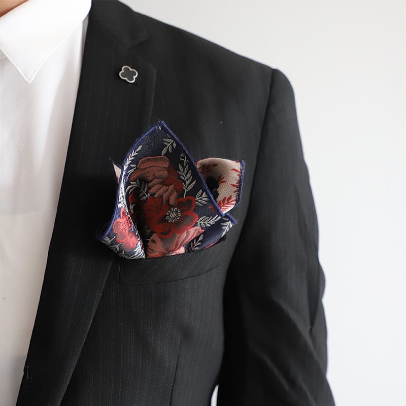 Ανδρική τσέπη-πετσέτα με ζακάρ ύφανση, ριγέ σχέδιο — ύφασμα πολυεστερικού μείγματος, βαμμένα νήματα