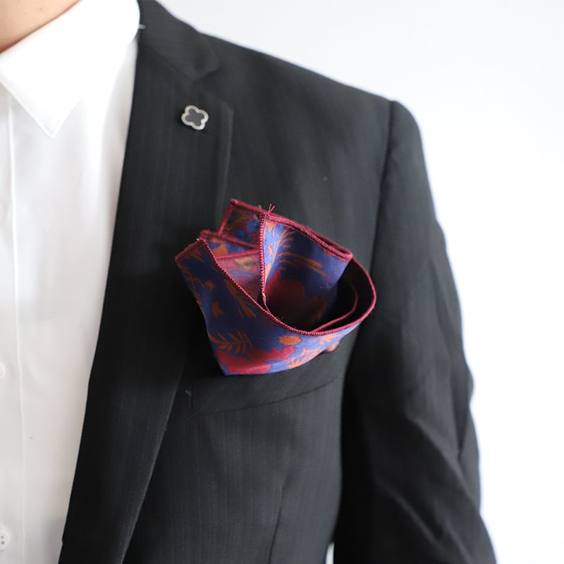 Ανδρική τσέπη-πετσέτα με ζακάρ ύφανση, ριγέ σχέδιο — ύφασμα πολυεστερικού μείγματος, βαμμένα νήματα