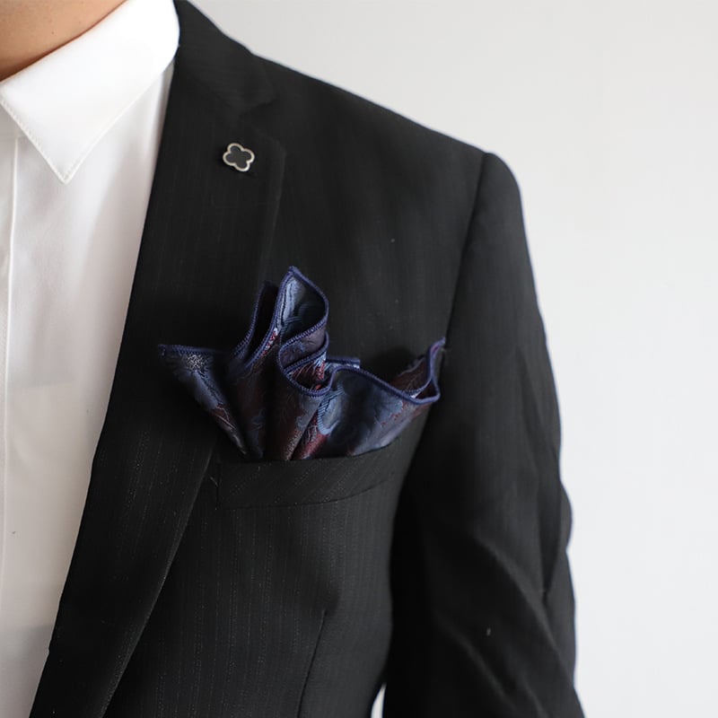 Ανδρική τσέπη-πετσέτα με ζακάρ ύφανση, ριγέ σχέδιο — ύφασμα πολυεστερικού μείγματος, βαμμένα νήματα