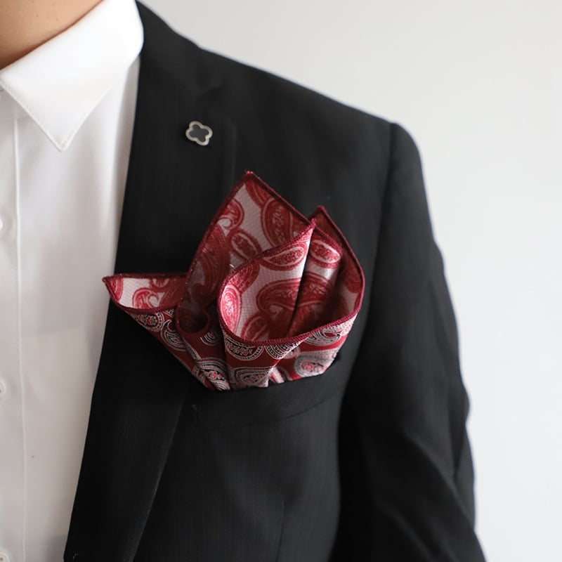 Ανδρική τσέπη-πετσέτα με ζακάρ ύφανση, ριγέ σχέδιο — ύφασμα πολυεστερικού μείγματος, βαμμένα νήματα