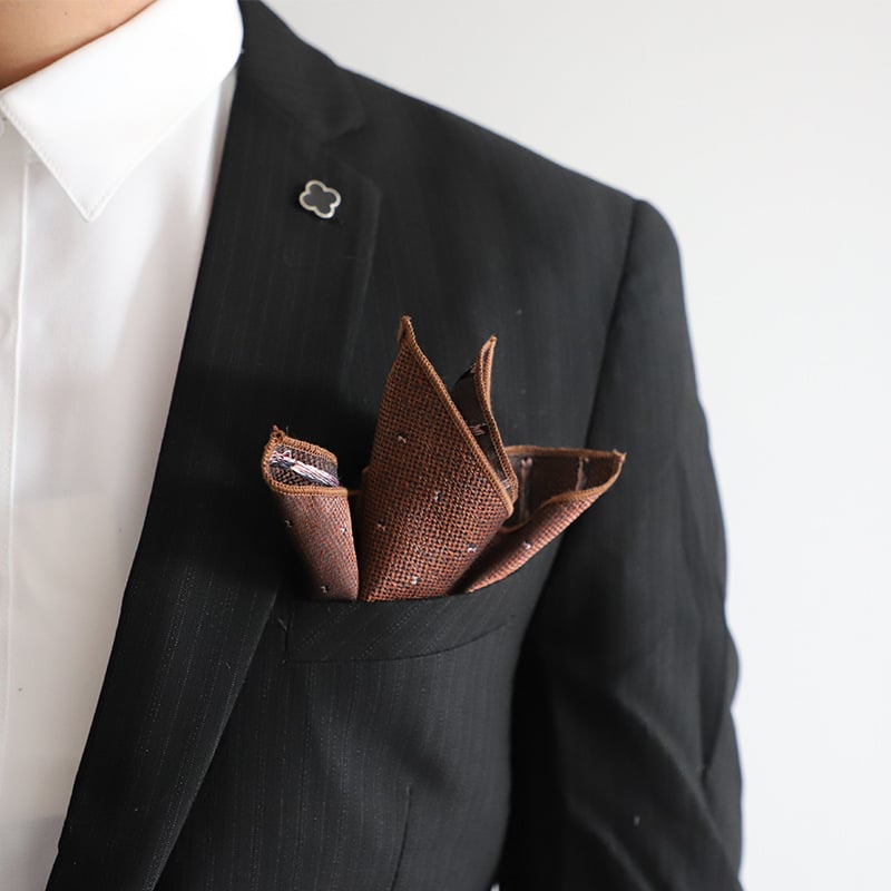 Ανδρική τσέπη-πετσέτα με ζακάρ ύφανση, ριγέ σχέδιο — ύφασμα πολυεστερικού μείγματος, βαμμένα νήματα