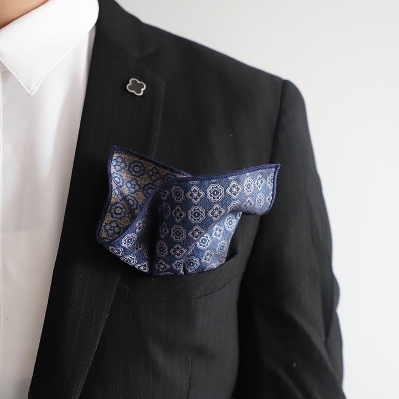 Ανδρική τσέπη-πετσέτα με ζακάρ ύφανση, ριγέ σχέδιο — ύφασμα πολυεστερικού μείγματος, βαμμένα νήματα