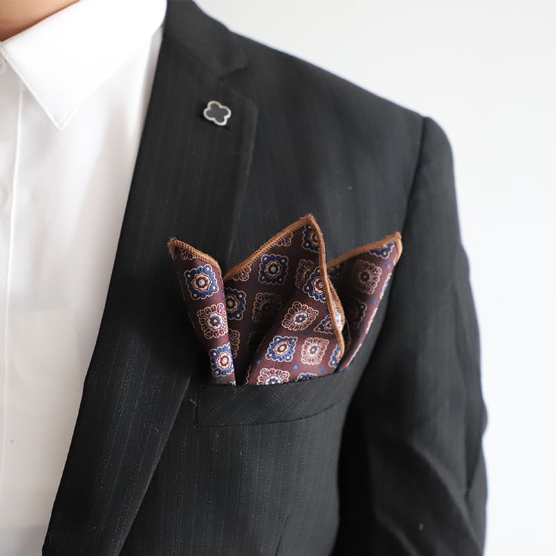 Ανδρική τσέπη-πετσέτα με ζακάρ ύφανση, ριγέ σχέδιο — ύφασμα πολυεστερικού μείγματος, βαμμένα νήματα