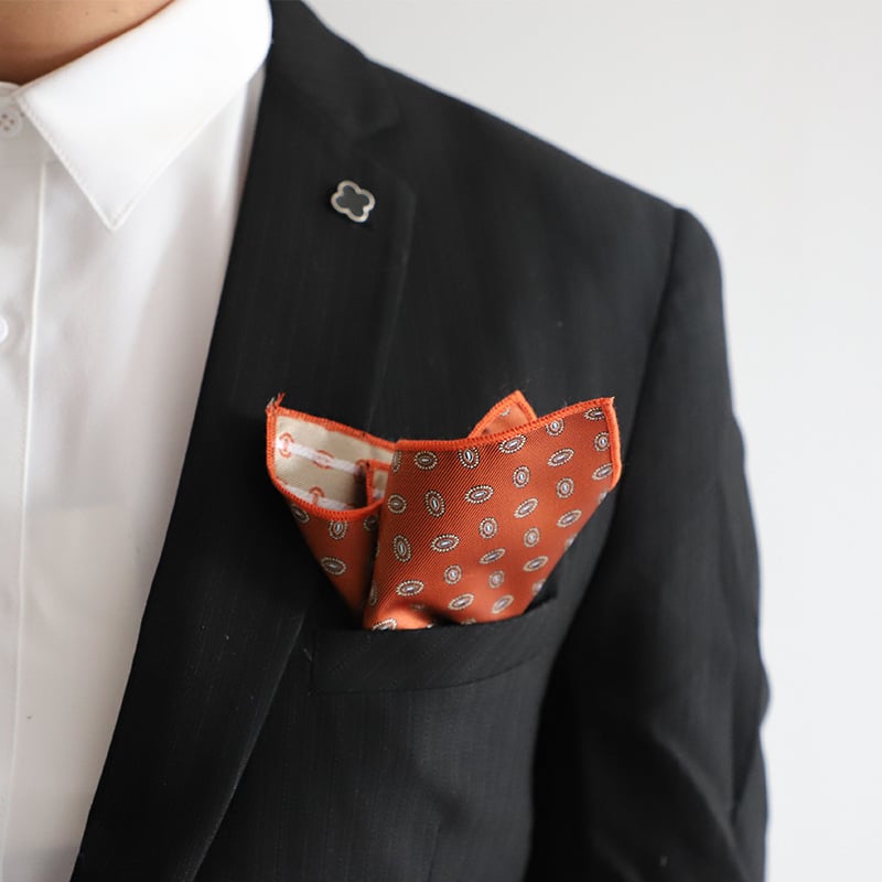 Ανδρική τσέπη-πετσέτα με ζακάρ ύφανση, ριγέ σχέδιο — ύφασμα πολυεστερικού μείγματος, βαμμένα νήματα