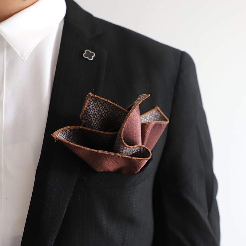 Ανδρική τσέπη-πετσέτα με ζακάρ ύφανση, ριγέ σχέδιο — ύφασμα πολυεστερικού μείγματος, βαμμένα νήματα