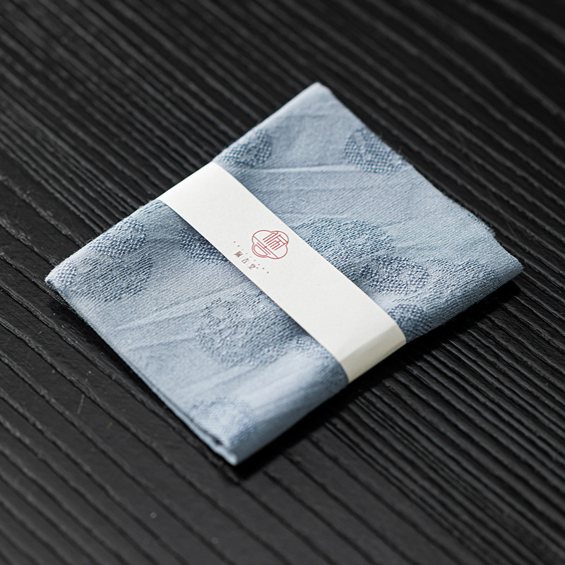 Peryitang πετσέτα τσαγιού από μετάξι-βαμβάκι τζακάρντ, απορροφητική επιφάνεια τραπεζιού για τσάι, κινέζικο στυλ, με λογότυπο, καταγωγή Φουζού