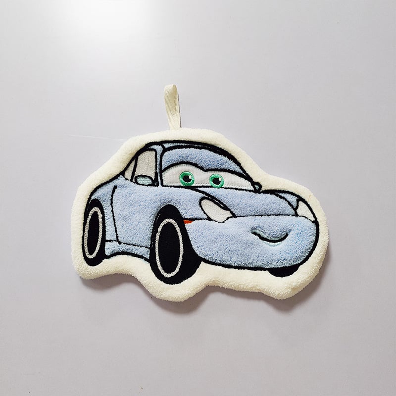 Prosop de mână din fleece coral, cu motiv ursuleț drăguț, cu posibilitate de agățare, absorbant și moale (Material: coral fleece; 30–50 g; Fire: 150D; Broderie)