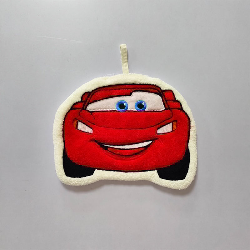 Prosop de mână din fleece coral, cu motiv ursuleț drăguț, cu posibilitate de agățare, absorbant și moale (Material: coral fleece; 30–50 g; Fire: 150D; Broderie)