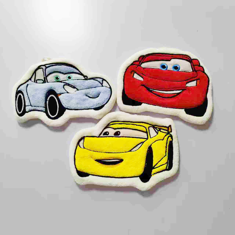 Prosop de mână din fleece coral, cu motiv ursuleț drăguț, cu posibilitate de agățare, absorbant și moale (Material: coral fleece; 30–50 g; Fire: 150D; Broderie)