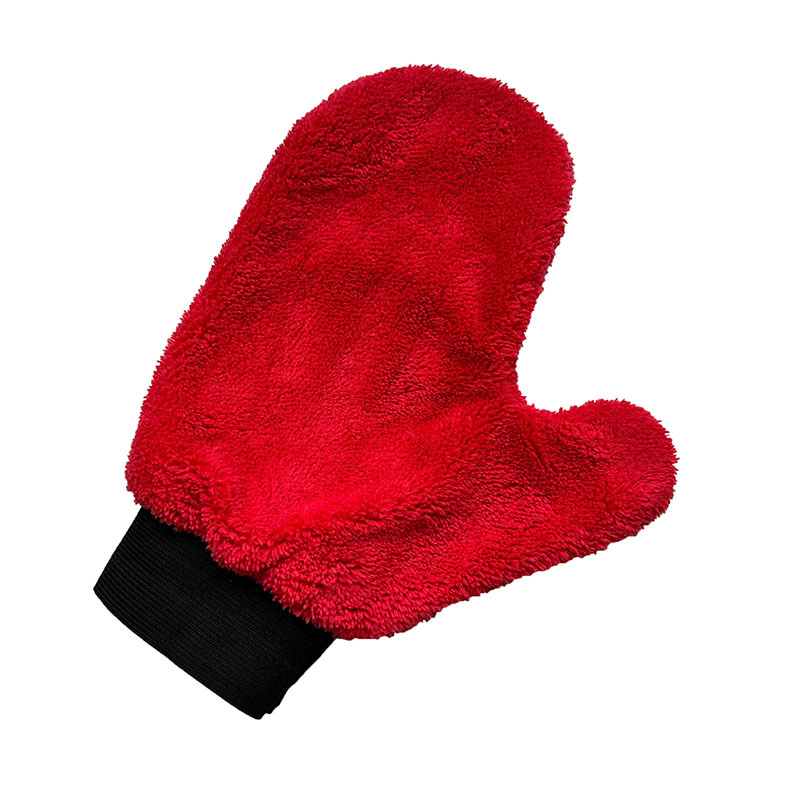 Uvit корална флийс ръкавици за измиване на кола с палец