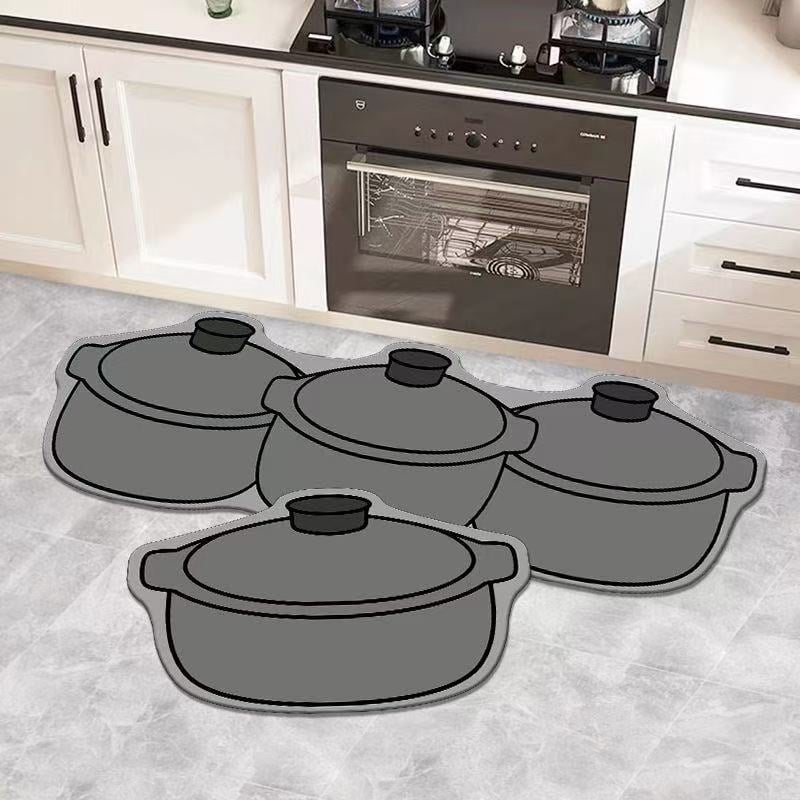 Кухненска подложка от диатомова глина, антиплъзгаща се, абсорбира вода и масло, миеща се