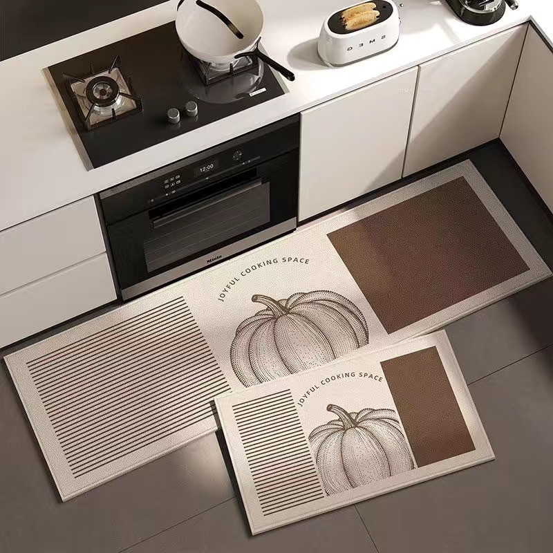 Входен килим против пързване с бельгийски велур, геометричен модел, квадратна форма, печат чрез топлинен трансфер, миещ се