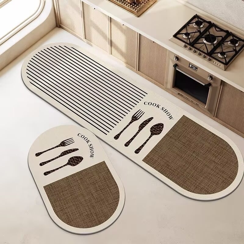 Входен килим против пързване с бельгийски велур, геометричен модел, квадратна форма, печат чрез топлинен трансфер, миещ се