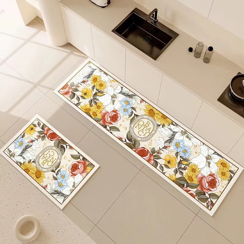 Кожена кухненска подложка за пода – водоустойчива, против подхлъзване, ръчно пране, персонализируема, за входа