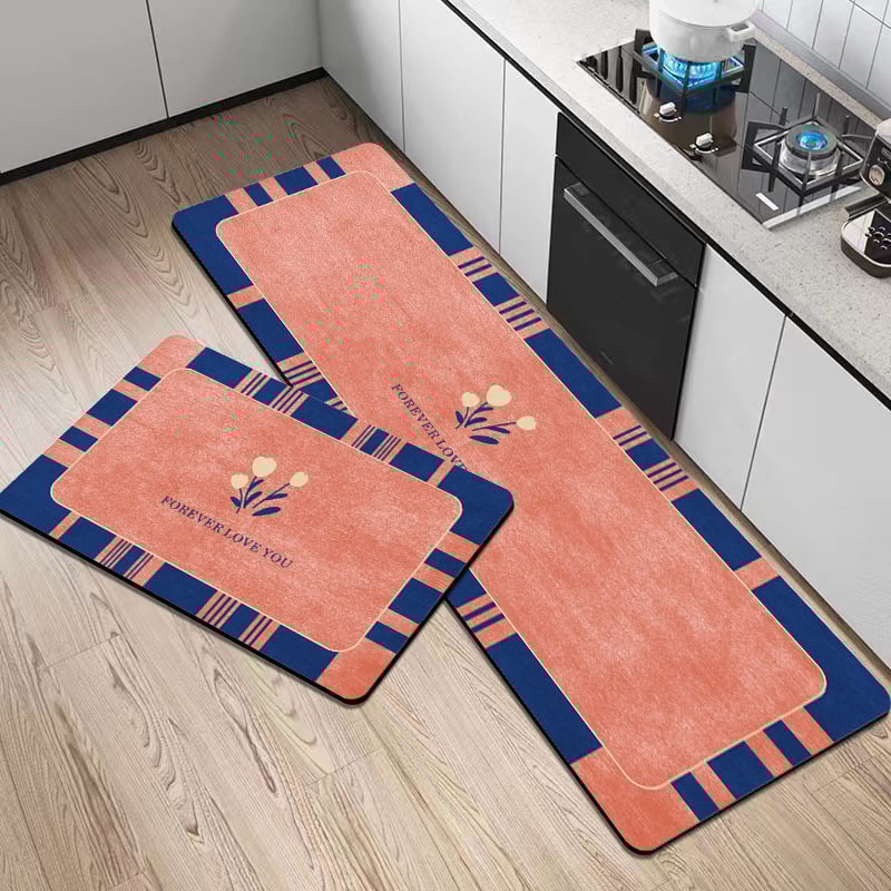 Кухненска кожена водоустойчива и маслоустойчива подложка, комплект от две части, може да се реже за пасване, нехлъзгаща се, почистване с кърпа