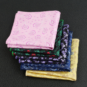 Μαντηλάκι τσέπης με φλοράλ τζακάρντ, πολυεστερικό-σίλκ, για επίσημο βραδινό ντύσιμο, Άνοιξη 2023