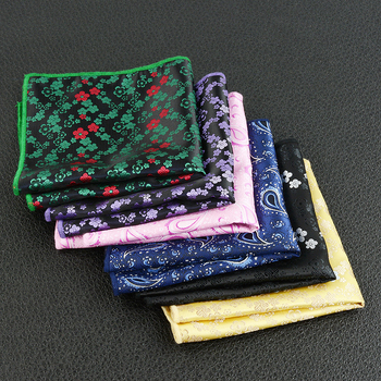 Μαντηλάκι τσέπης με φλοράλ τζακάρντ, πολυεστερικό-σίλκ, για επίσημο βραδινό ντύσιμο, Άνοιξη 2023