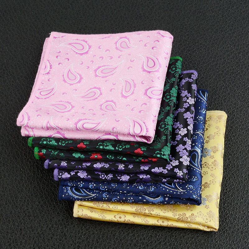 Μαντηλάκι τσέπης με φλοράλ τζακάρντ, πολυεστερικό-σίλκ, για επίσημο βραδινό ντύσιμο, Άνοιξη 2023