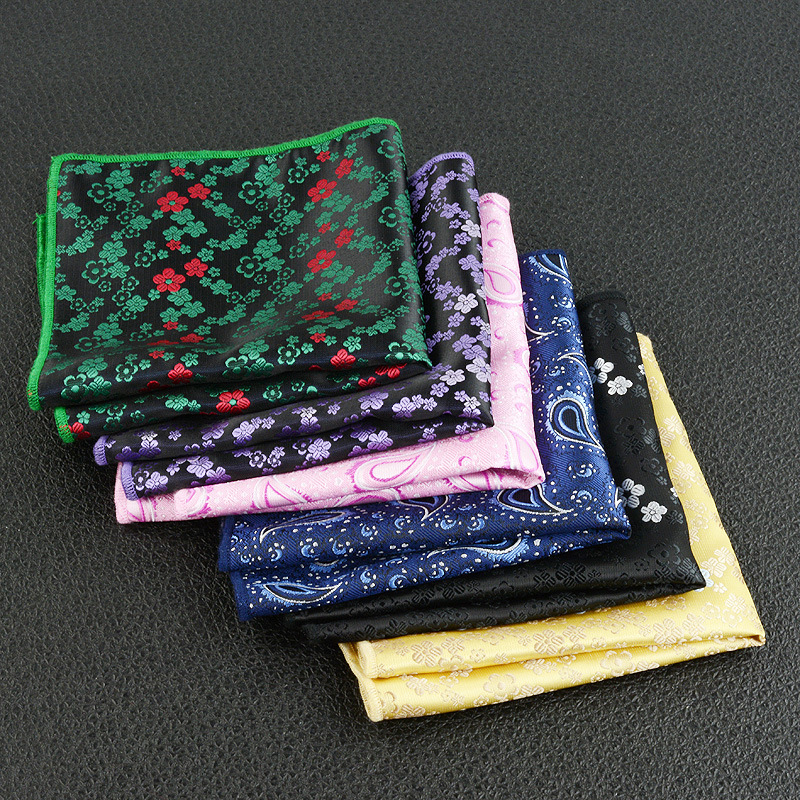 Μαντηλάκι τσέπης με φλοράλ τζακάρντ, πολυεστερικό-σίλκ, για επίσημο βραδινό ντύσιμο, Άνοιξη 2023